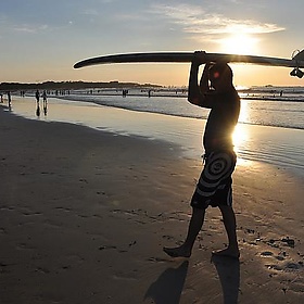 Mike Vondran coming back from surfing at Tamarindo, Costa Rica, December 28 2009. - over_kind_man