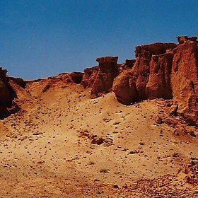 Flaming Cliffs of Bayanzag, Gobi Desert, Mongolia - 2001 - Mark Heard