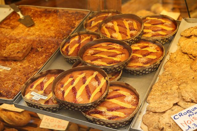 Cakes in a shop window, Vieux Nice