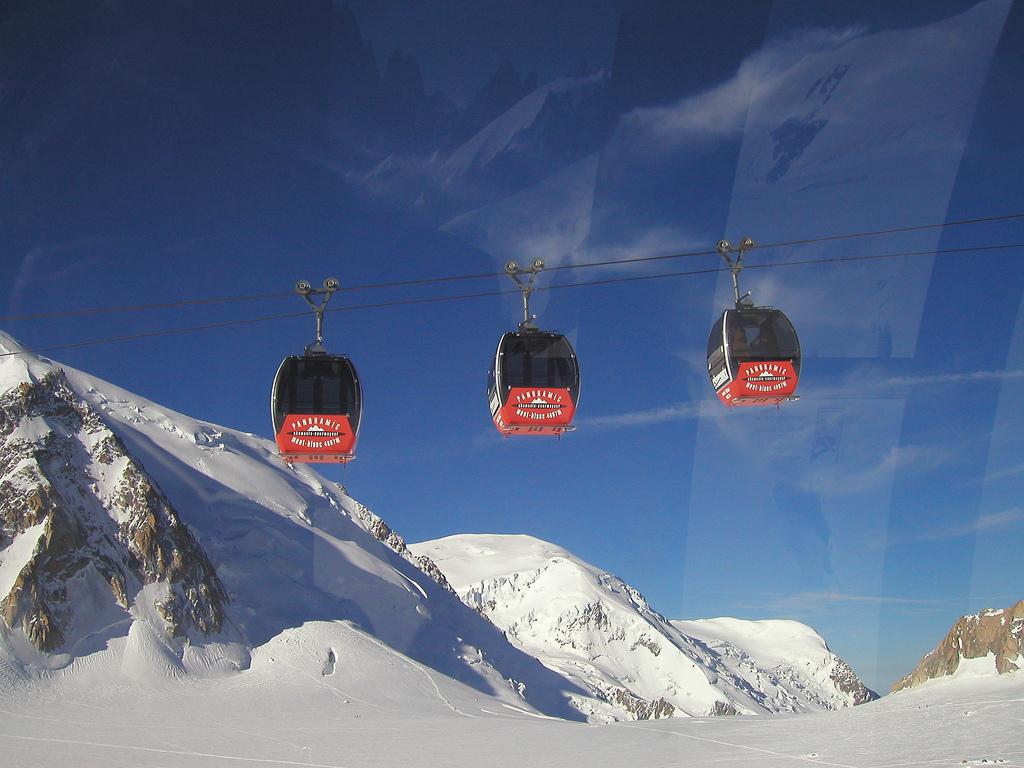 gondolas in alps