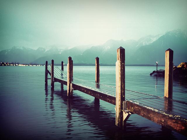 Small wood pier @ Château de Chillon