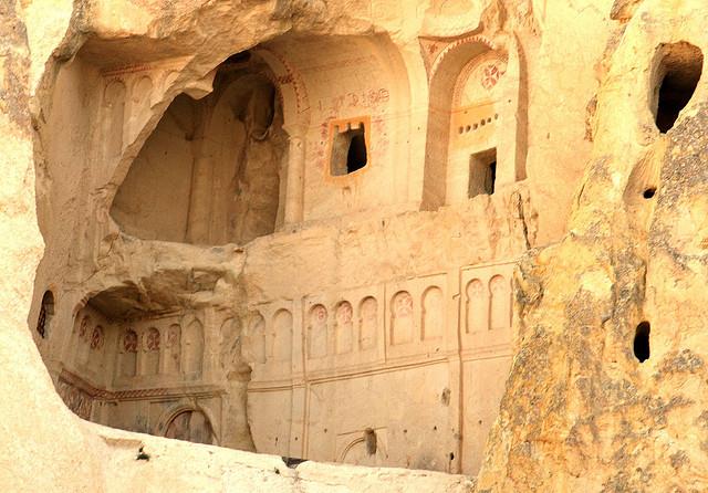 I think this is the facade for the Dark Church, Goreme, Cappadocia, Turkey