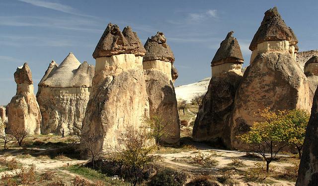 Fairy chimneys near Goreme, Cappadoccia, Turkey